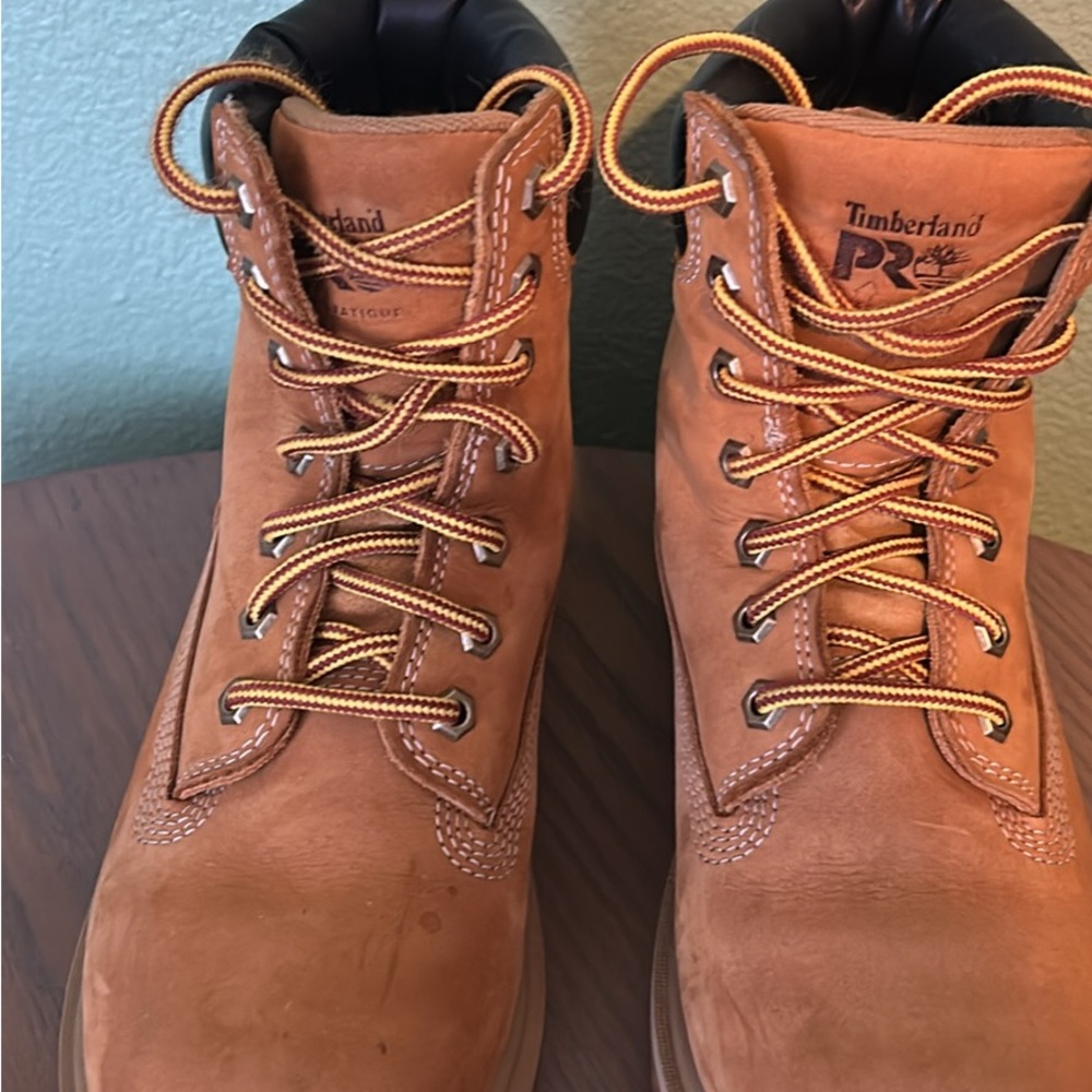 Timberland PRO Ladies Steel Toe Tan Leather Boots Waterproof